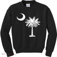 South Carolina State Flag Palmetto Tree Crescent Moon Sc Kids Sweatshirt thumb 0
