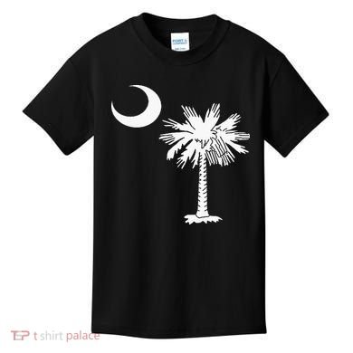 South Carolina State Flag Palmetto Tree Crescent Moon Sc Kids T-Shirt