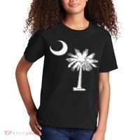 South Carolina State Flag Palmetto Tree Crescent Moon Sc Kids T-Shirt thumb 2