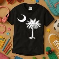 South Carolina State Flag Palmetto Tree Crescent Moon Sc Kids T-Shirt thumb 3