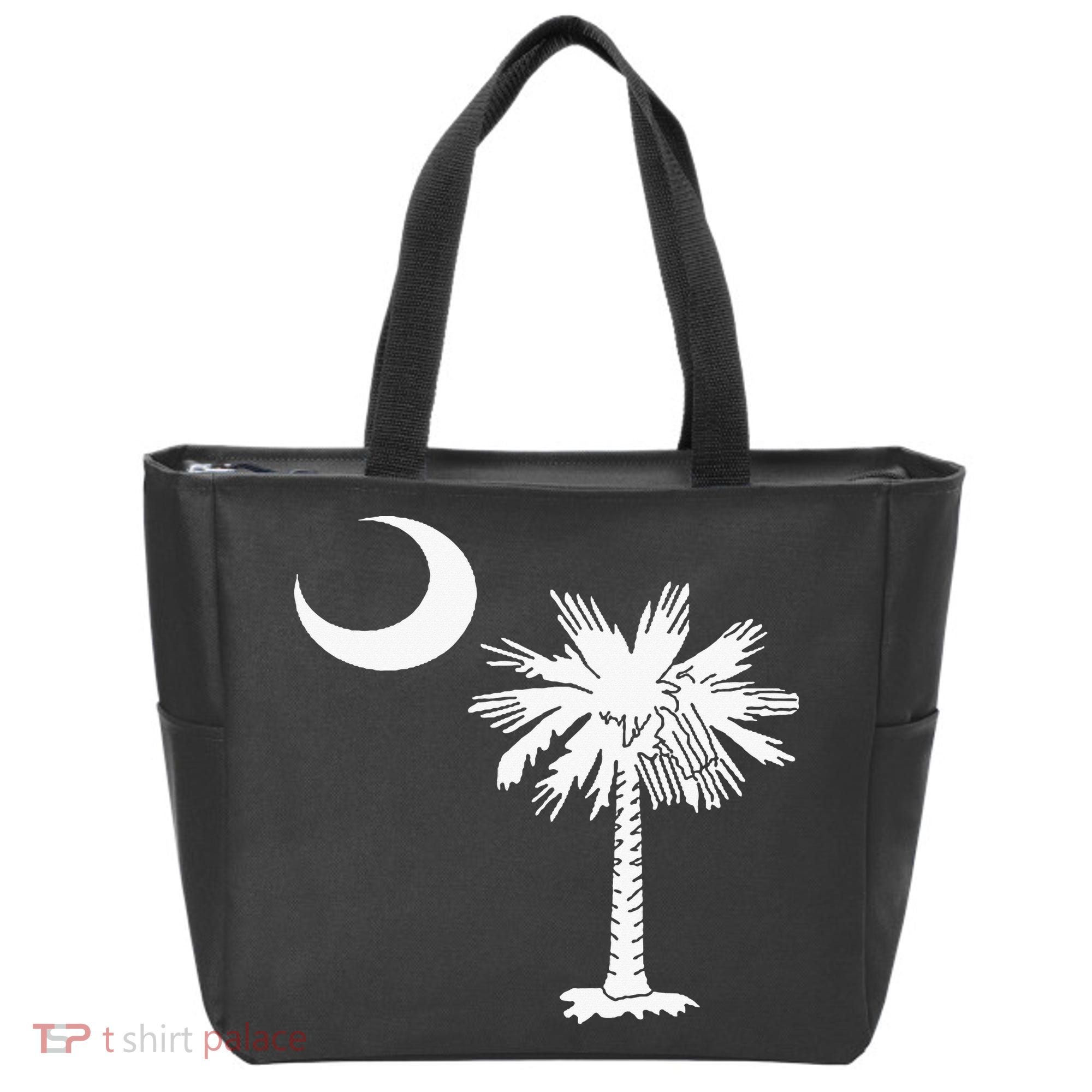 South Carolina State Flag Palmetto Tree Crescent Moon Sc Tote Bag