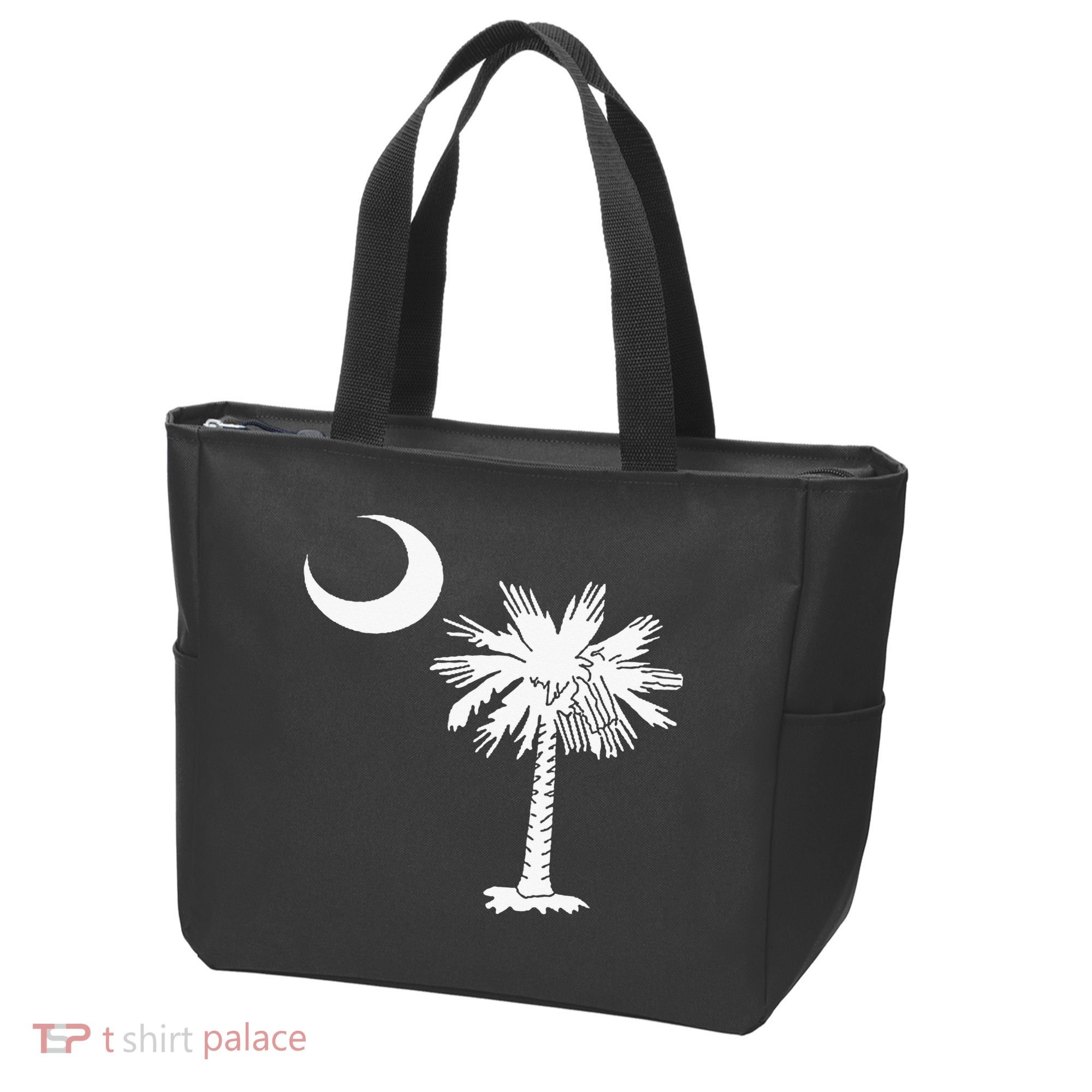 South Carolina State Flag Palmetto Tree Crescent Moon Sc Tote Bag