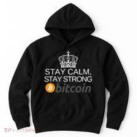 Stay Calm Stay Strong Bitcoin, HODL Crypto, DeFi, Blockchain Hoodie thumb 0