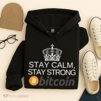 Stay Calm Stay Strong Bitcoin, HODL Crypto, DeFi, Blockchain Hoodie thumb 4