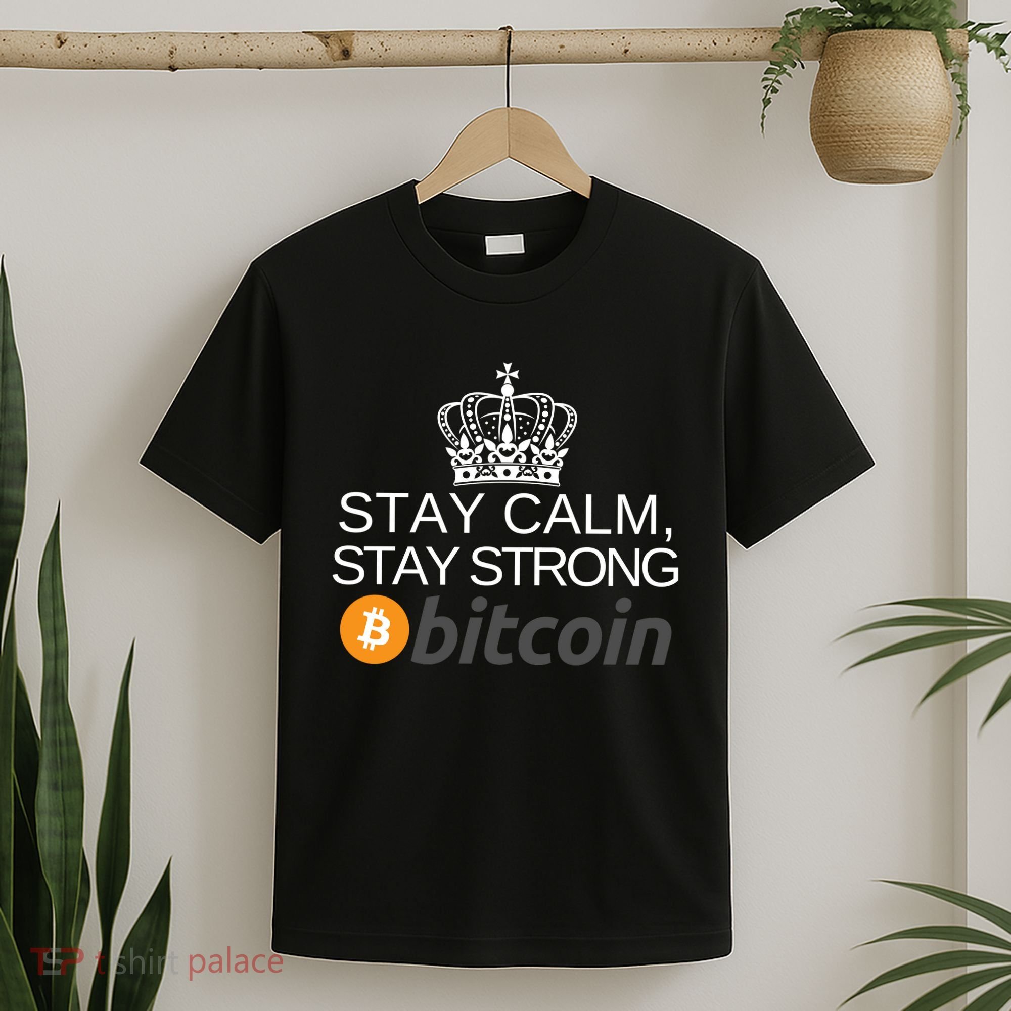 Stay Calm Stay Strong Bitcoin, HODL Crypto, DeFi, Blockchain T-Shirt