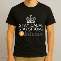 Stay Calm Stay Strong Bitcoin, HODL Crypto, DeFi, Blockchain T-Shirt thumb 3