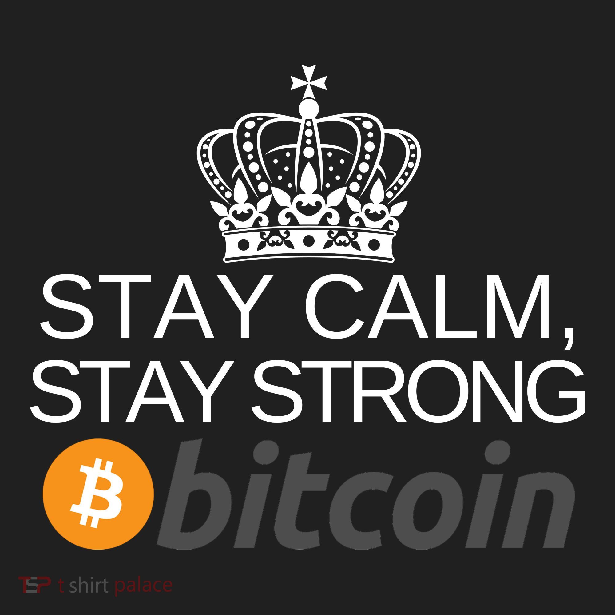 Stay Calm Stay Strong Bitcoin, HODL Crypto, DeFi, Blockchain Urban Oversized Heavyweight T-Shirt