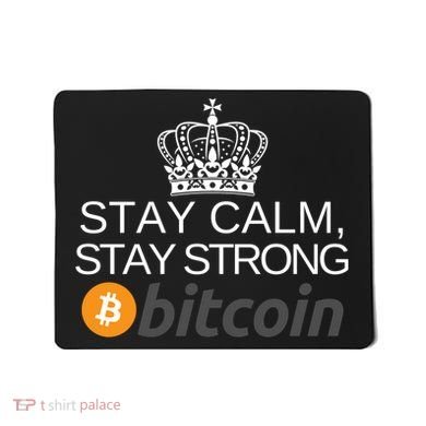 Stay Calm Stay Strong Bitcoin, HODL Crypto, DeFi, Blockchain Mousepad