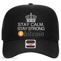 Stay Calm Stay Strong Bitcoin, HODL Crypto, DeFi, Blockchain Hat thumb 0