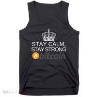 Stay Calm Stay Strong Bitcoin, HODL Crypto, DeFi, Blockchain Tank Top thumb 0