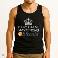 Stay Calm Stay Strong Bitcoin, HODL Crypto, DeFi, Blockchain Tank Top thumb 3