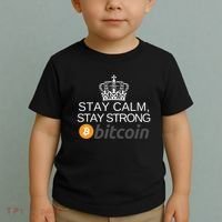 Stay Calm Stay Strong Bitcoin, HODL Crypto, DeFi, Blockchain Toddler T-Shirt thumb 2