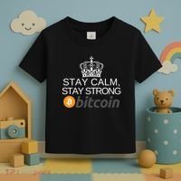Stay Calm Stay Strong Bitcoin, HODL Crypto, DeFi, Blockchain Toddler T-Shirt thumb 3