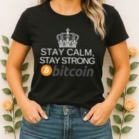 Stay Calm Stay Strong Bitcoin, HODL Crypto, DeFi, Blockchain Women's T-Shirt thumb 2