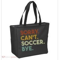 Sorry Can't Soccer Bye Funny Soccer Tote Bag thumb 2