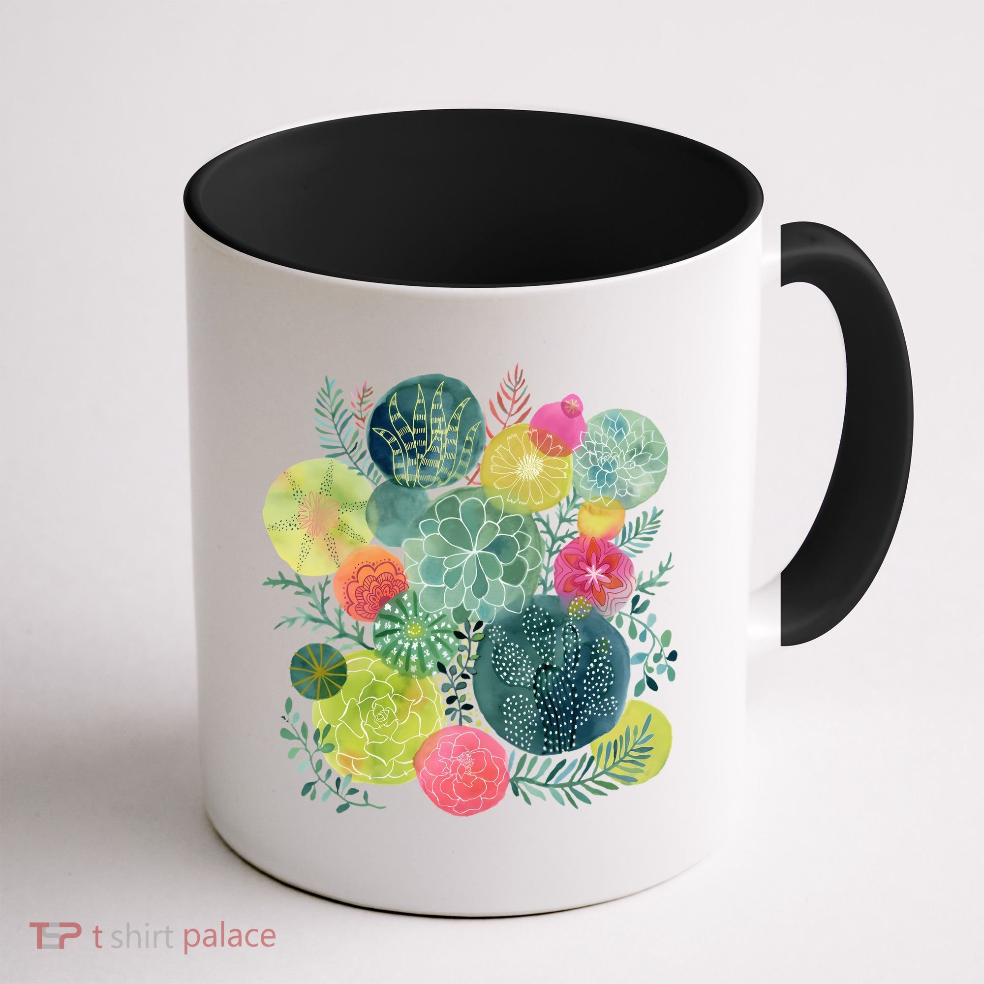 Succulent Circles Coffee Mug