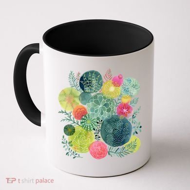 Succulent Circles Coffee Mug