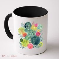 Succulent Circles Coffee Mug thumb 0