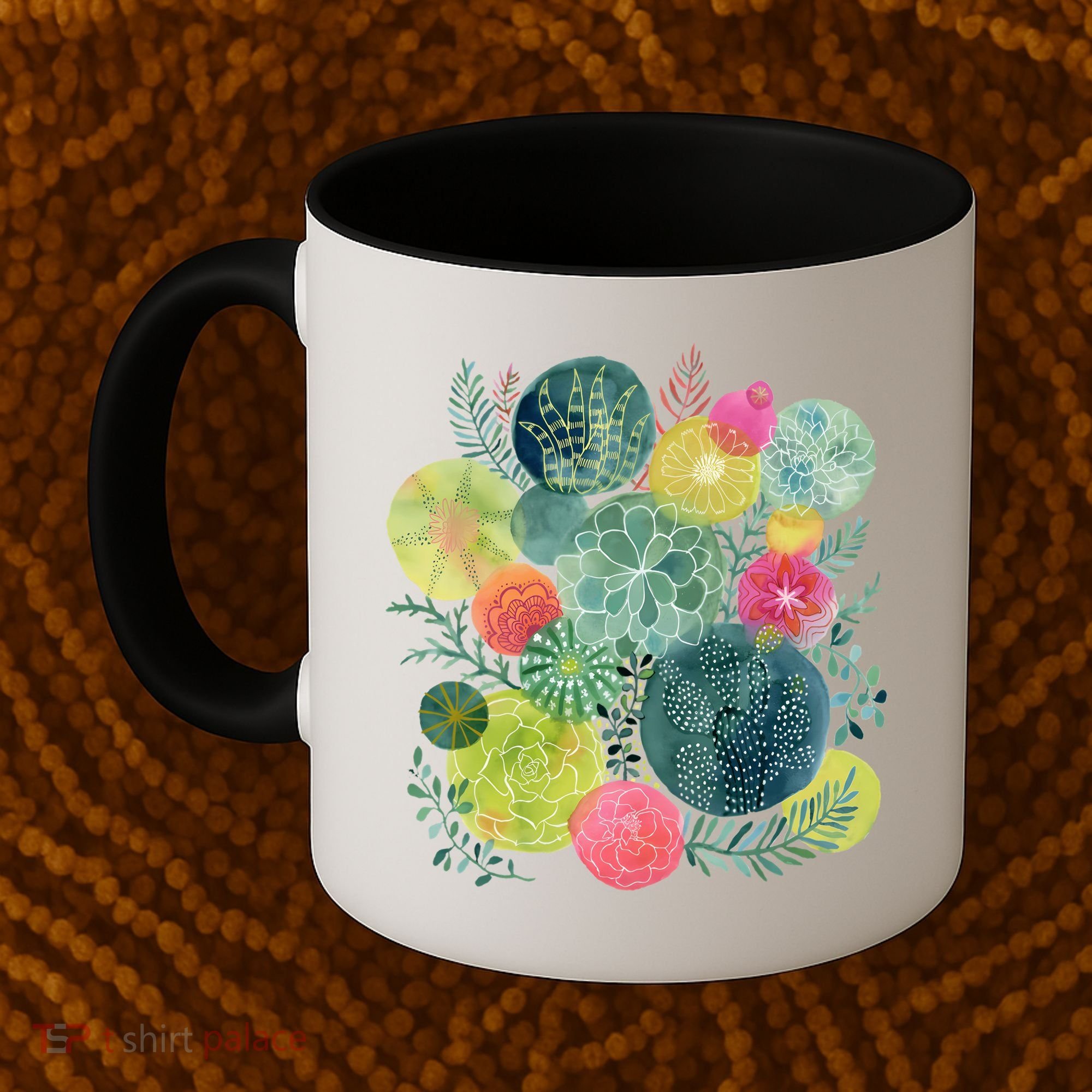 Succulent Circles Coffee Mug