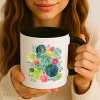 Succulent Circles Coffee Mug thumb 3
