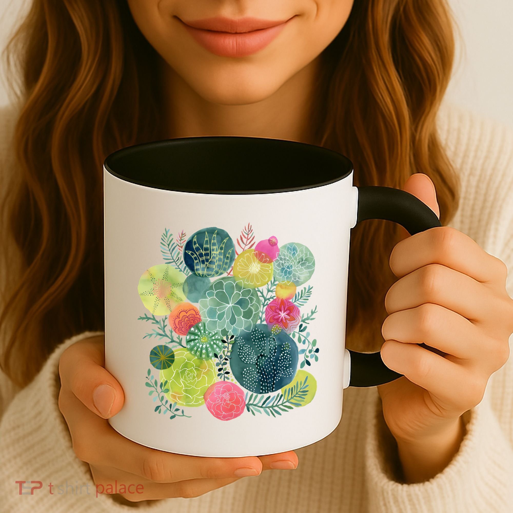 Succulent Circles Coffee Mug