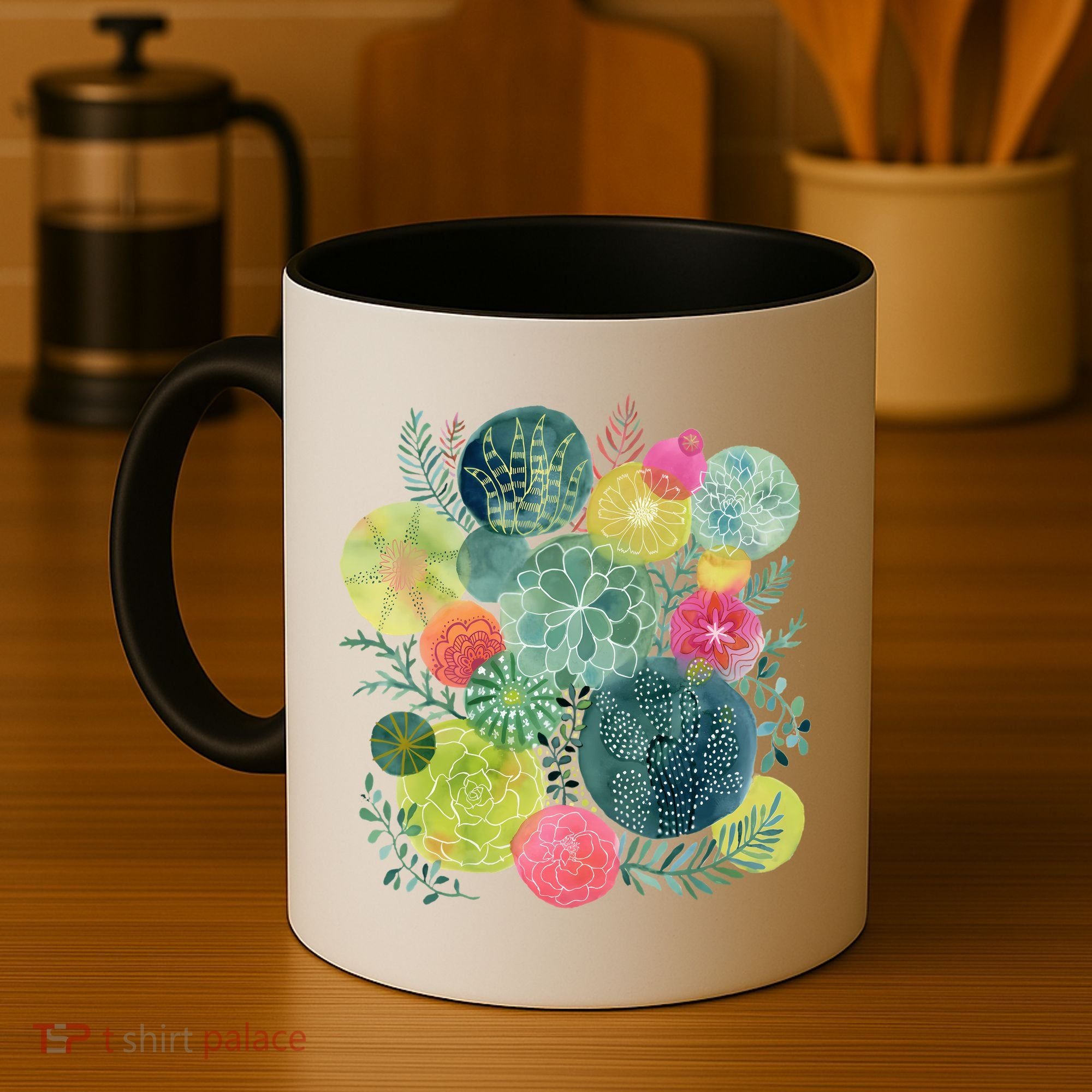 Succulent Circles Coffee Mug