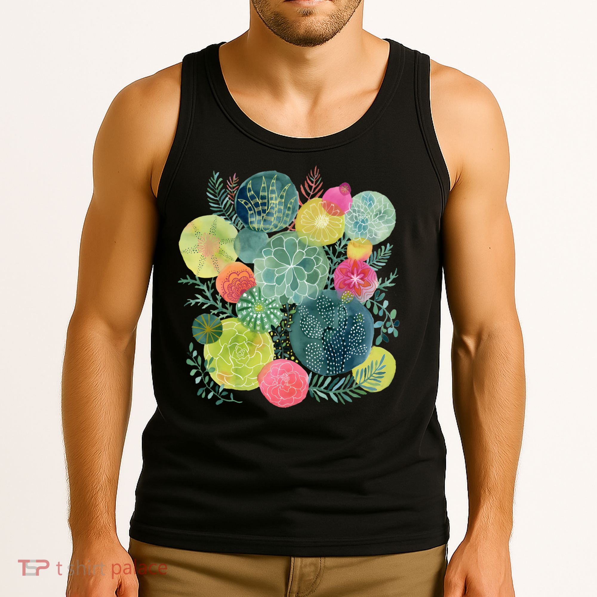 Succulent Circles Tank Top