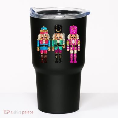 S.E.Q.U.I.N Cheerful S.P.A.R.K.L.Y Nutcrackers Christmas Tumbler