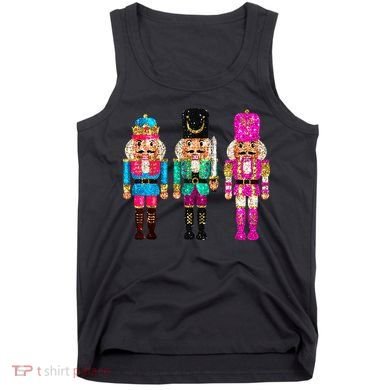 S.E.Q.U.I.N Cheerful S.P.A.R.K.L.Y Nutcrackers Christmas Tank Top