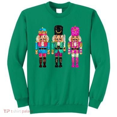 S.E.Q.U.I.N Cheerful S.P.A.R.K.L.Y Nutcrackers Christmas Sweatshirt