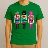 S.E.Q.U.I.N Cheerful S.P.A.R.K.L.Y Nutcrackers Christmas T-Shirt thumb 3