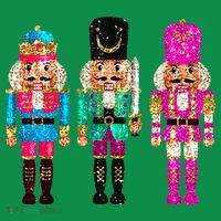 S.E.Q.U.I.N Cheerful S.P.A.R.K.L.Y Nutcrackers Christmas T-Shirt thumb 7
