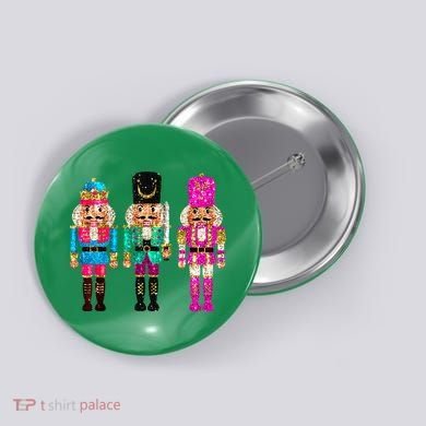 S.E.Q.U.I.N Cheerful S.P.A.R.K.L.Y Nutcrackers Christmas Button