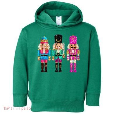 S.E.Q.U.I.N Cheerful S.P.A.R.K.L.Y Nutcrackers Christmas Toddler Hoodie