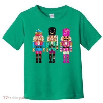 S.E.Q.U.I.N Cheerful S.P.A.R.K.L.Y Nutcrackers Christmas Toddler T-Shirt