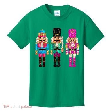 S.E.Q.U.I.N Cheerful S.P.A.R.K.L.Y Nutcrackers Christmas Kids T-Shirt