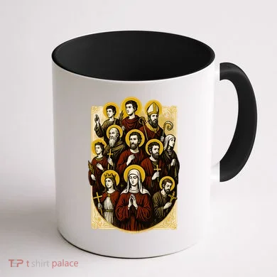 Saints Collage Coffee Mug back