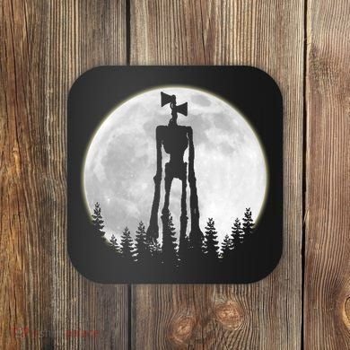 Supernatural Cryptid Siren Head Moon Coaster