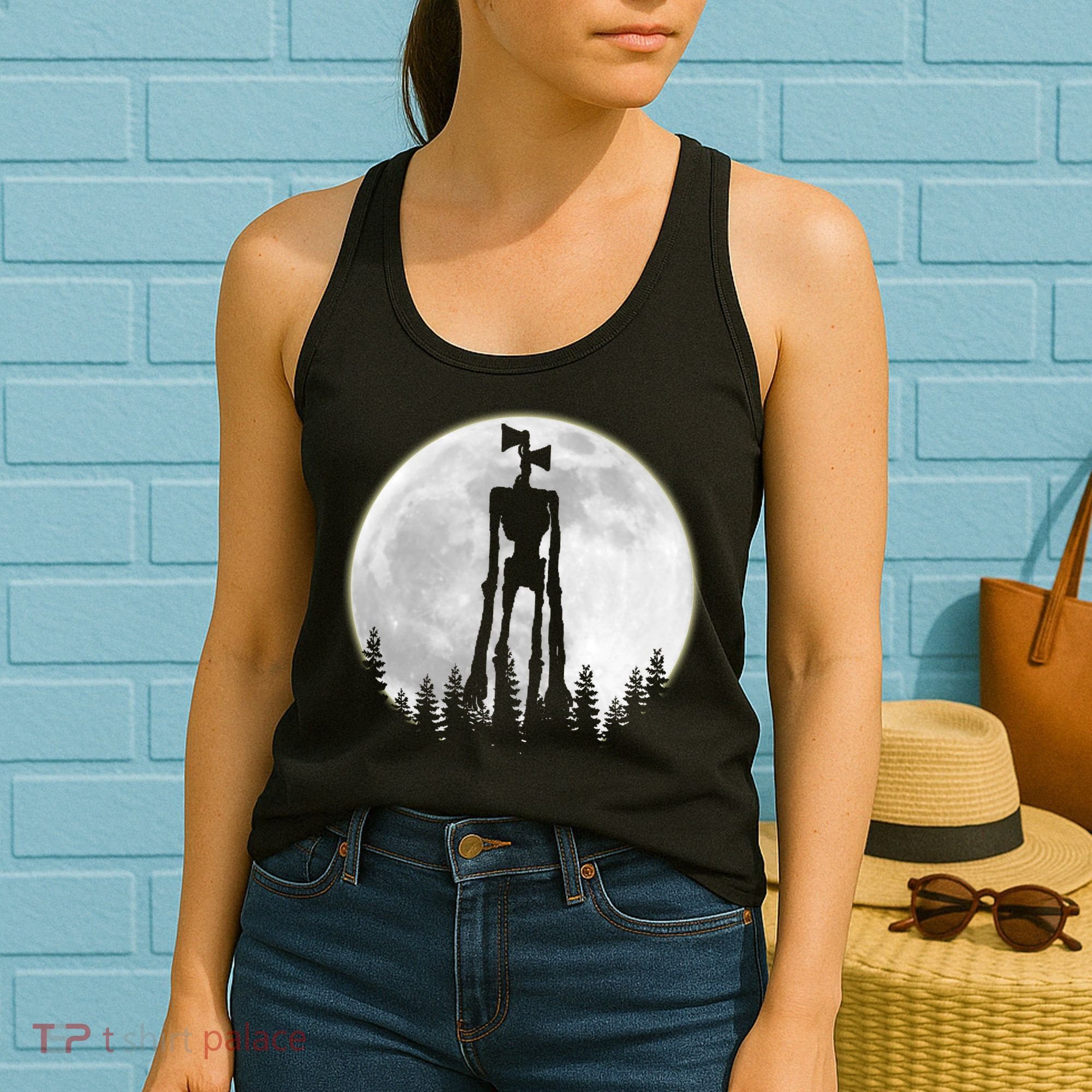 Supernatural Cryptid Siren Head Moon Women's Tank Top