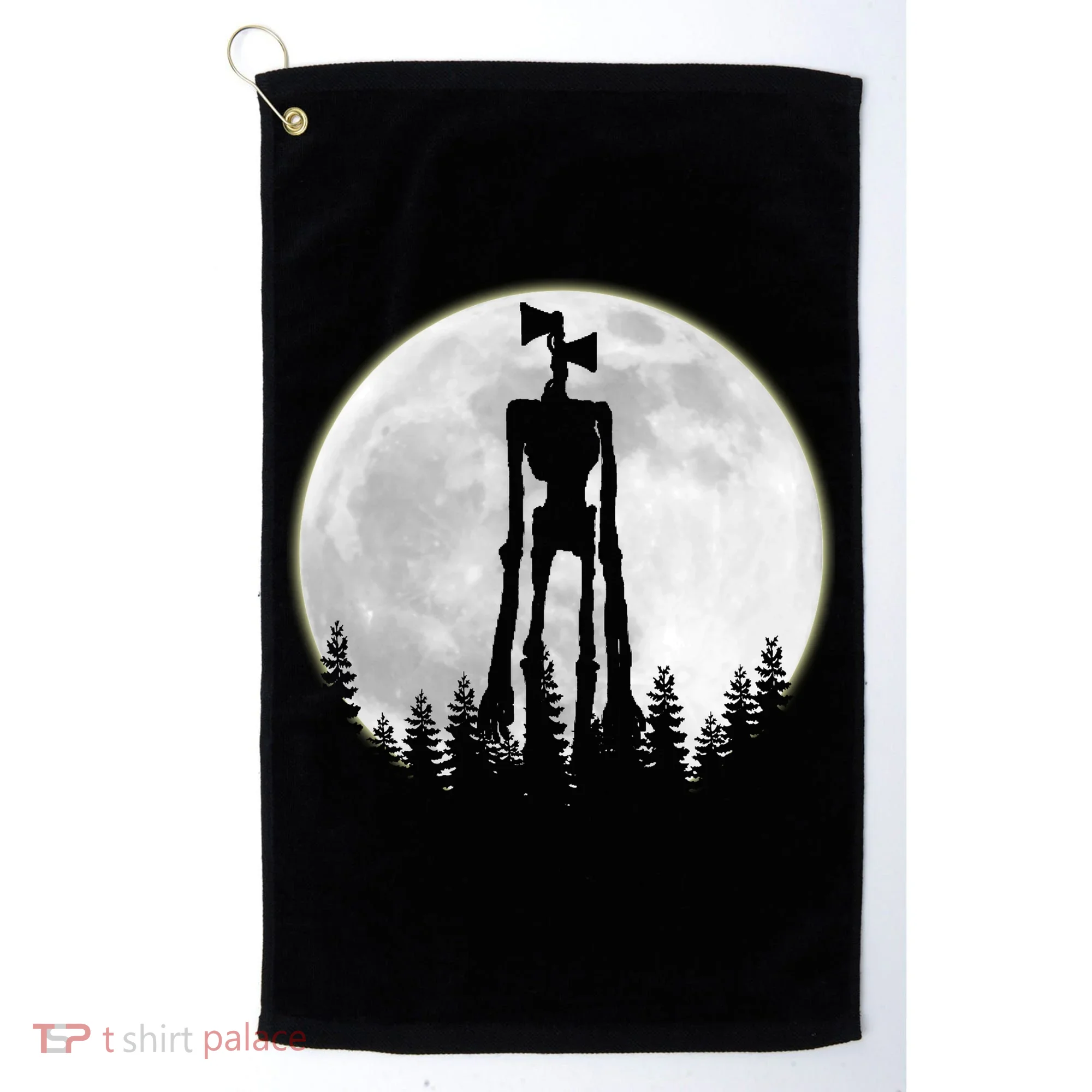 Supernatural Cryptid Siren Head Moon Golf Towel