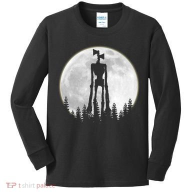 Supernatural Cryptid Siren Head Moon Kids Long Sleeve Shirt