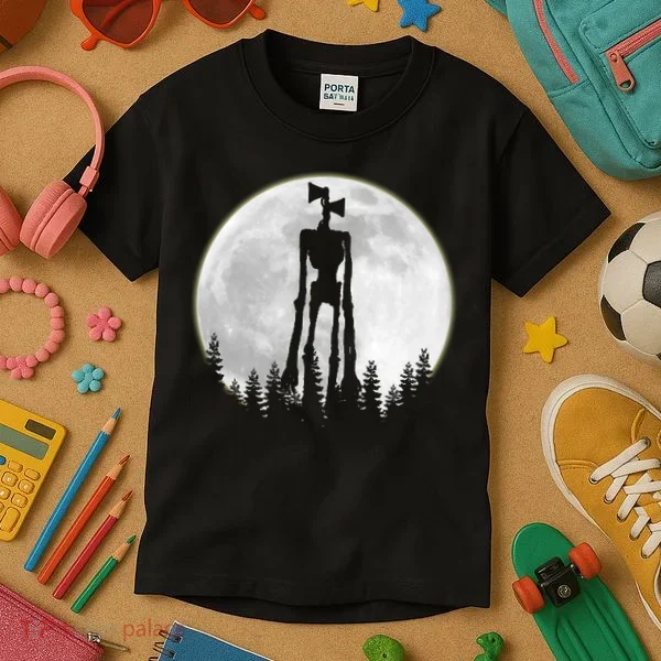 Supernatural Cryptid Siren Head Moon Kids T-Shirt