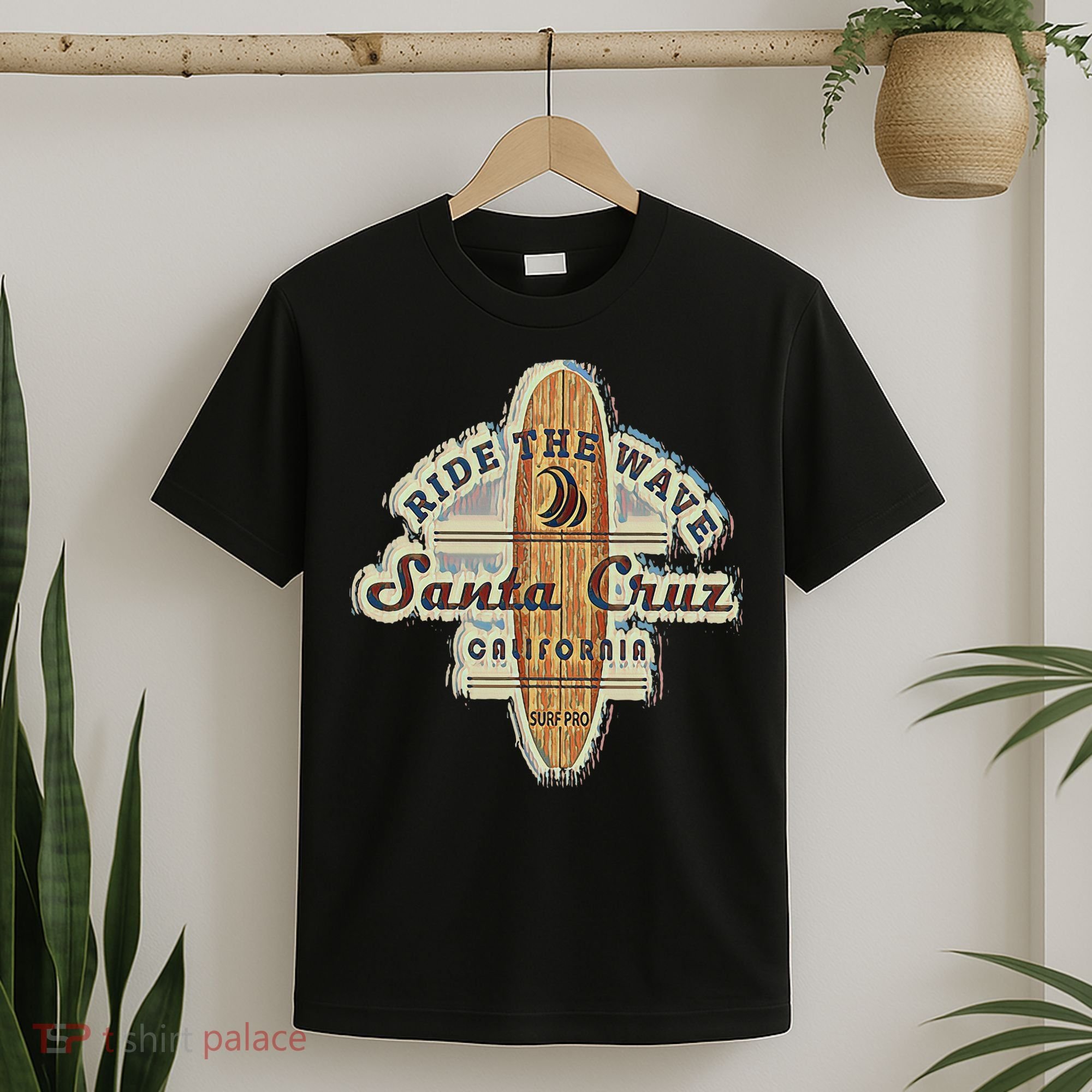 Santa Cruz Surfer Surfboard Vintage T-Shirt