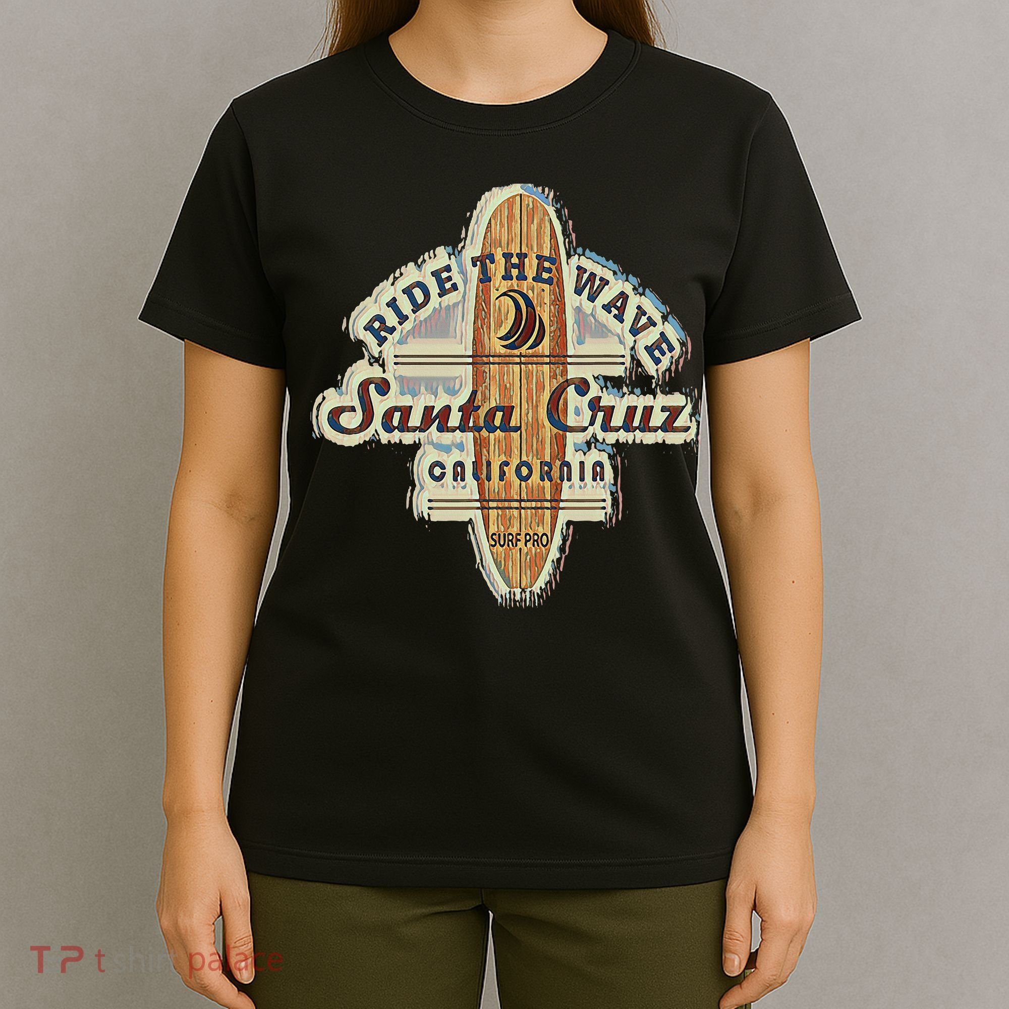Santa Cruz Surfer Surfboard Vintage T-Shirt