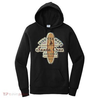 Santa Cruz Surfer Surfboard Vintage Women's Hoodie