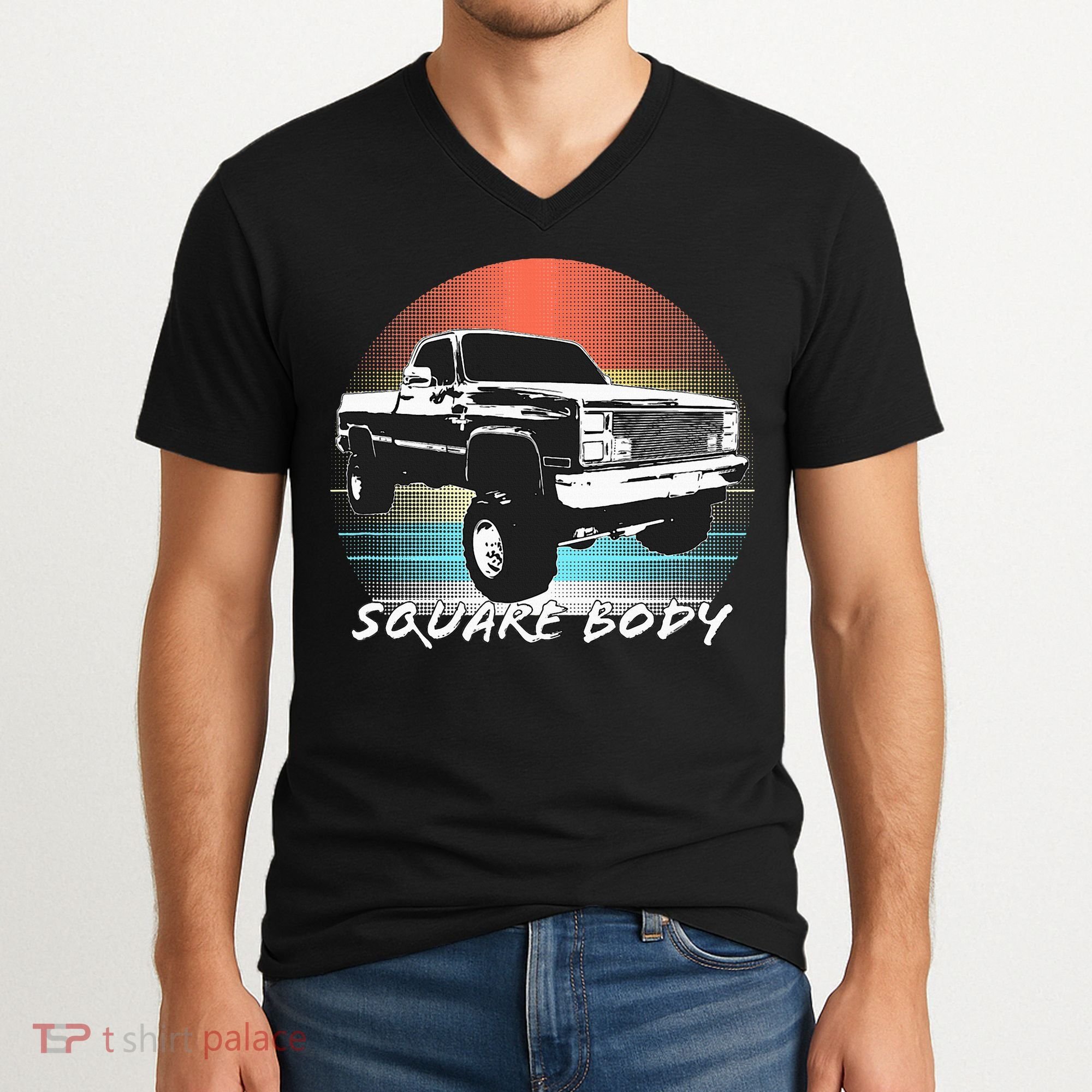 Squarebody Classic Square Body Truck V-Neck T-Shirt