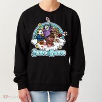 Scary Care Scare Bears Funny Halloween Horror Faces Custom Women's Sweatshirt thumb 0