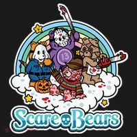 Scary Care Scare Bears Funny Halloween Horror Faces Custom Doggie Tank thumb 4