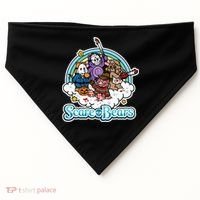 Scary Care Scare Bears Funny Halloween Horror Faces Custom USA-Made Doggie Bandana thumb 0