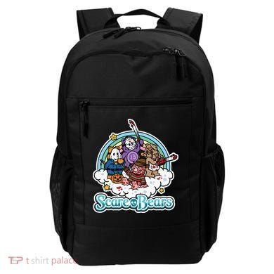 Scary Care Scare Bears Funny Halloween Horror Faces Custom Backpack